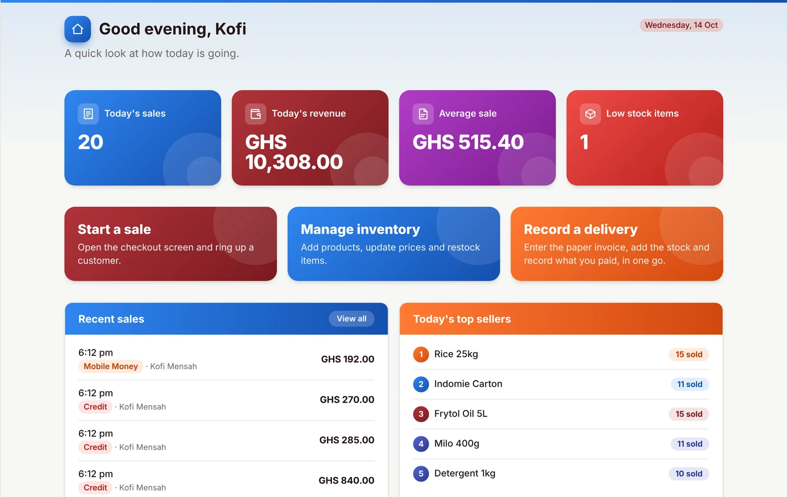 Safe Era POS owner dashboard